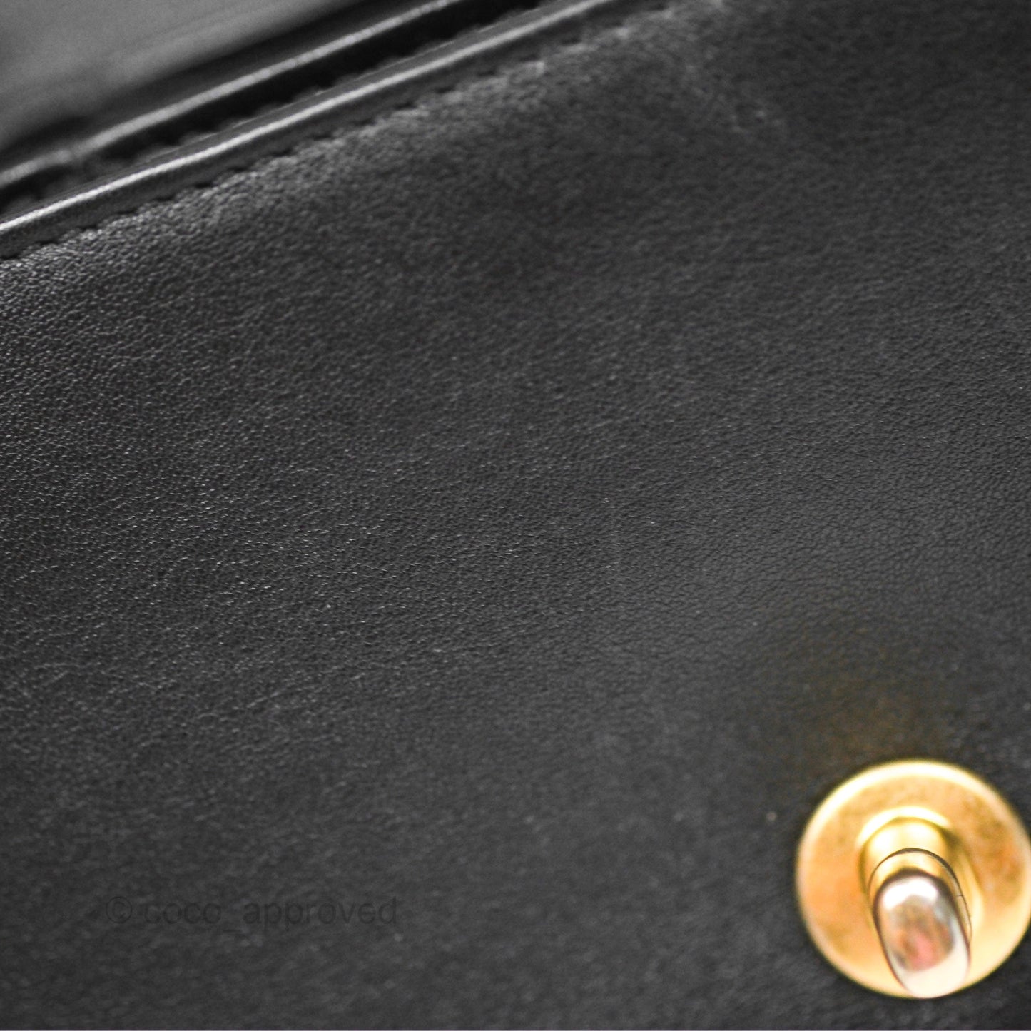 Chanel Pearl Chain Bag Black Calfskin Aged Gold Hardware