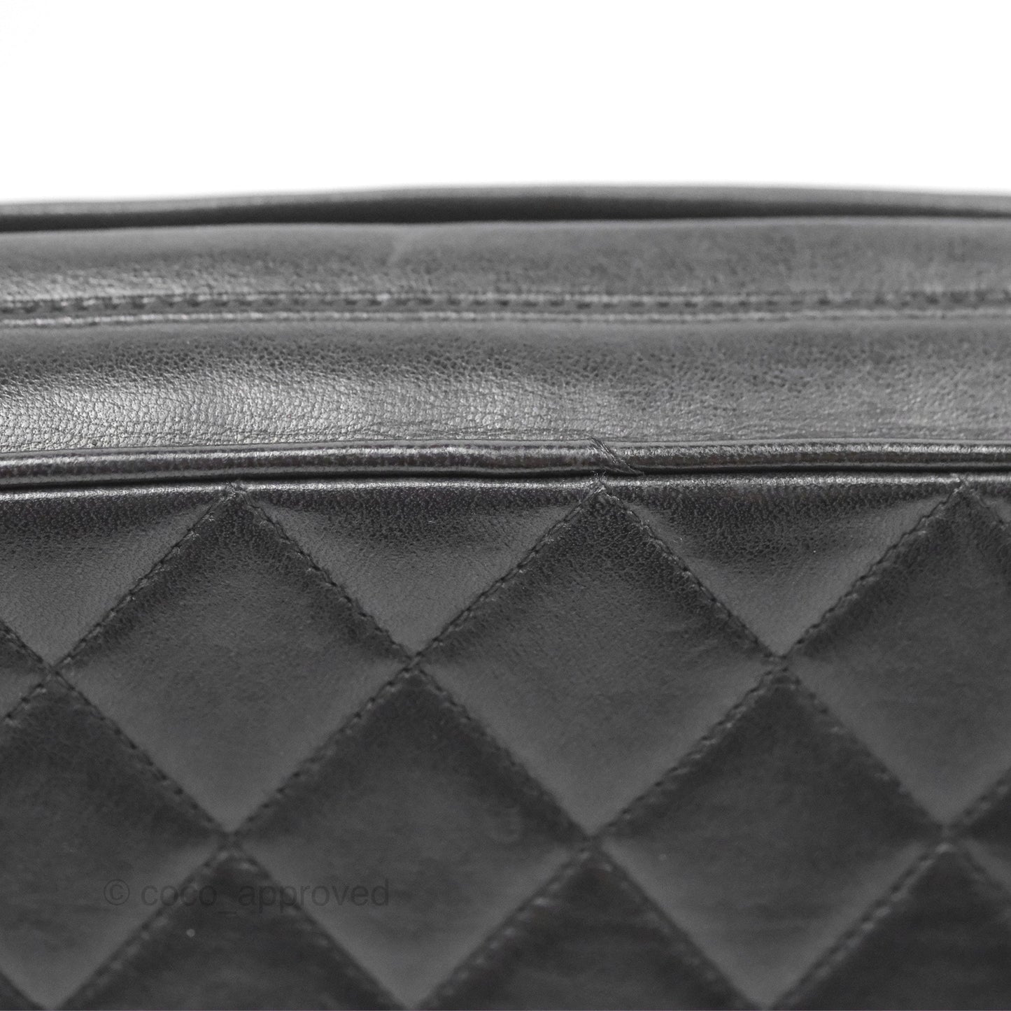 Chanel Vintage Camera Bag Black Lambskin 24K Gold Hardware