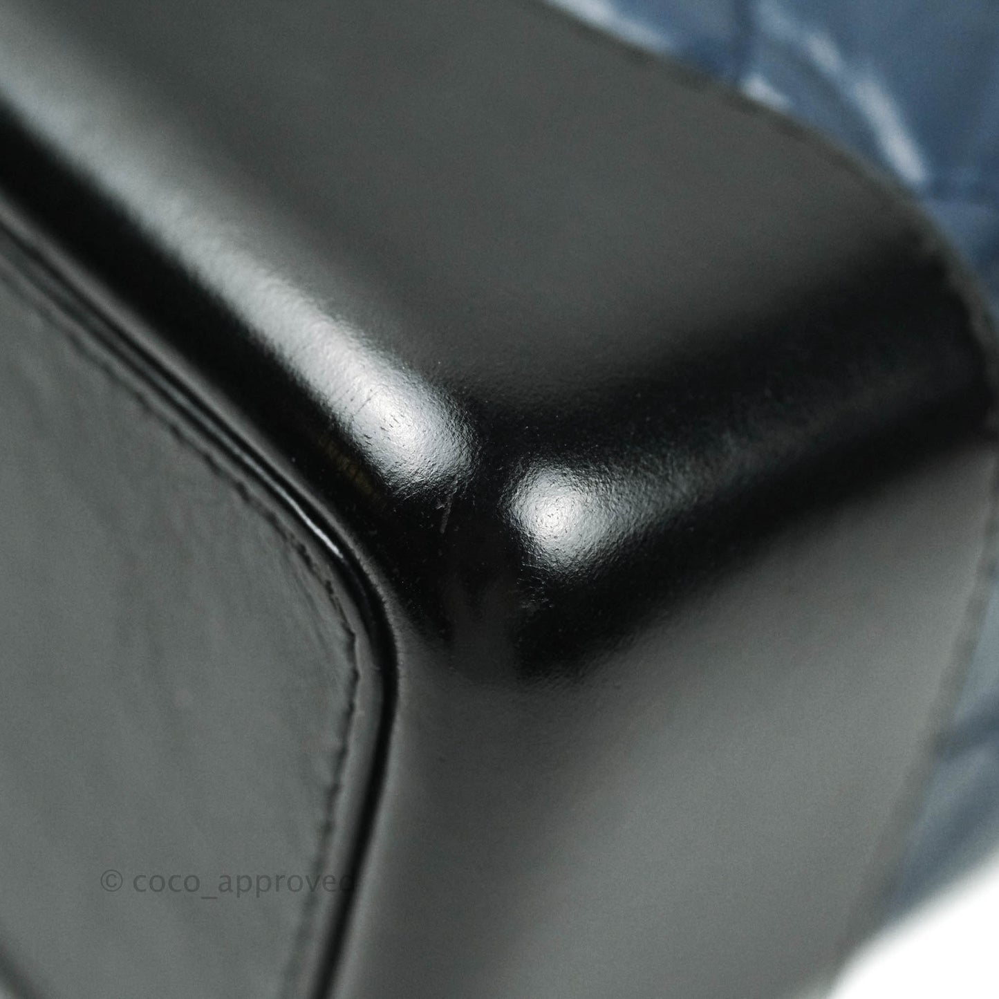 Chanel Gabrielle Backpack Black Aged Calfskin Small Navy Black