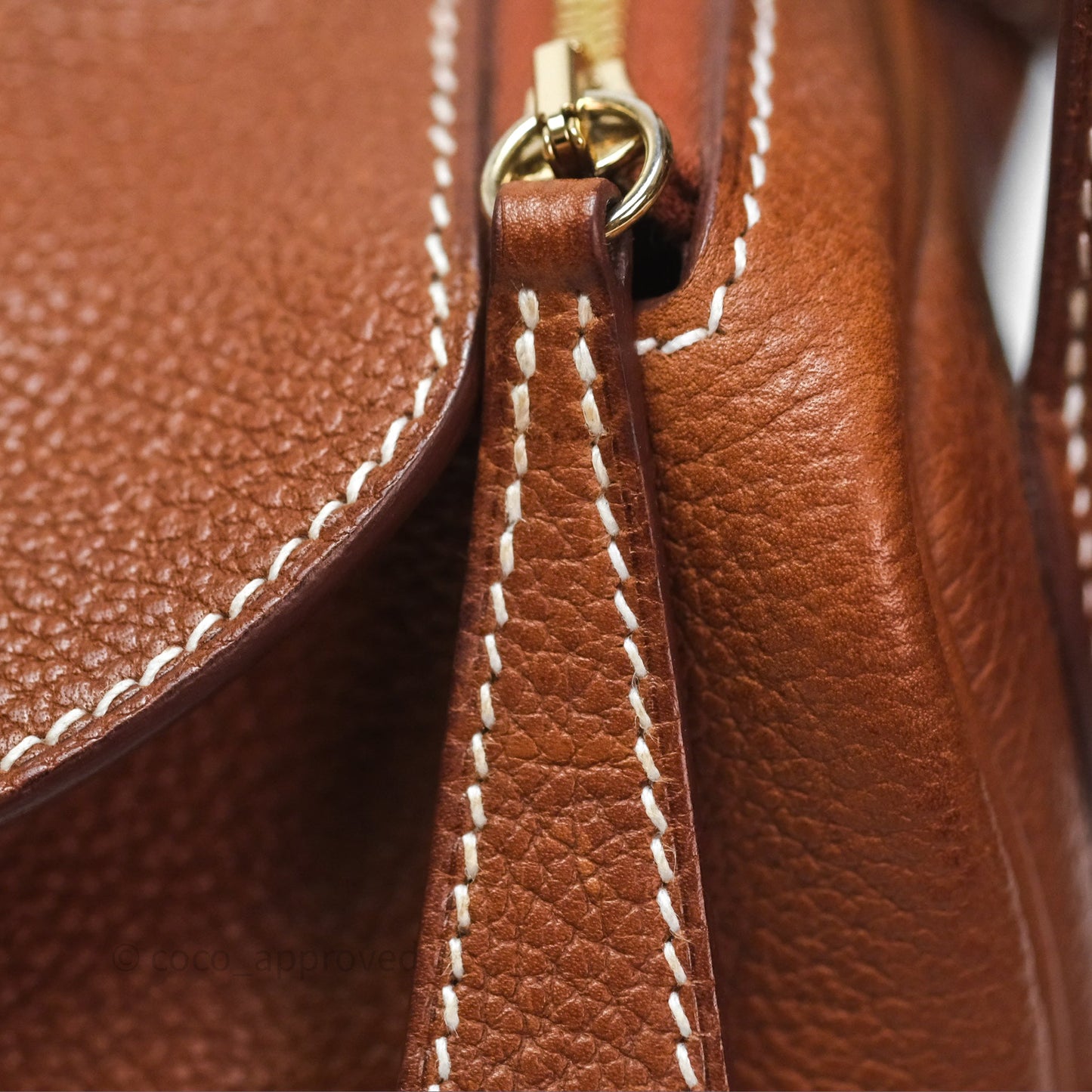 Hermès Mini Lindy 20 Fauve 34 Barenia Gold Hardware