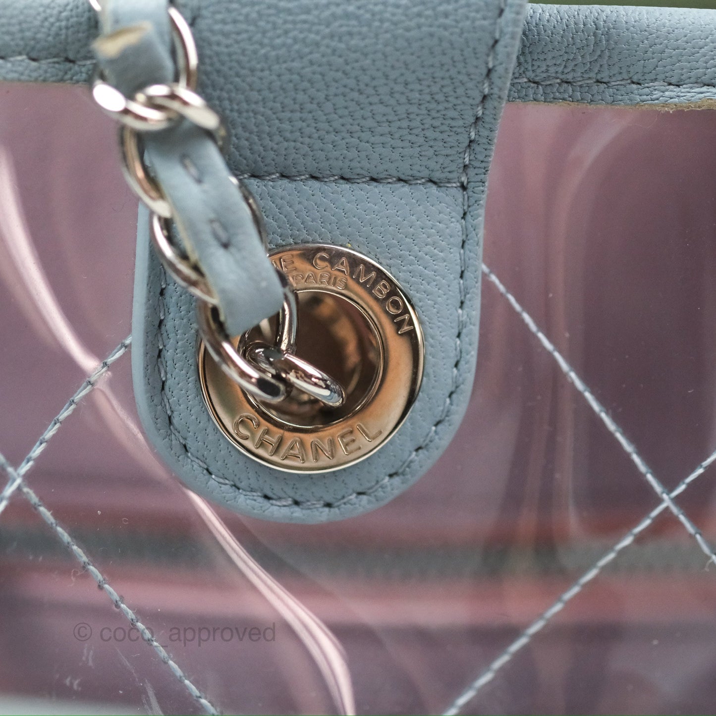 Chanel Coco Splash Blue/Green/Pink PVC Shopping Tote Bag