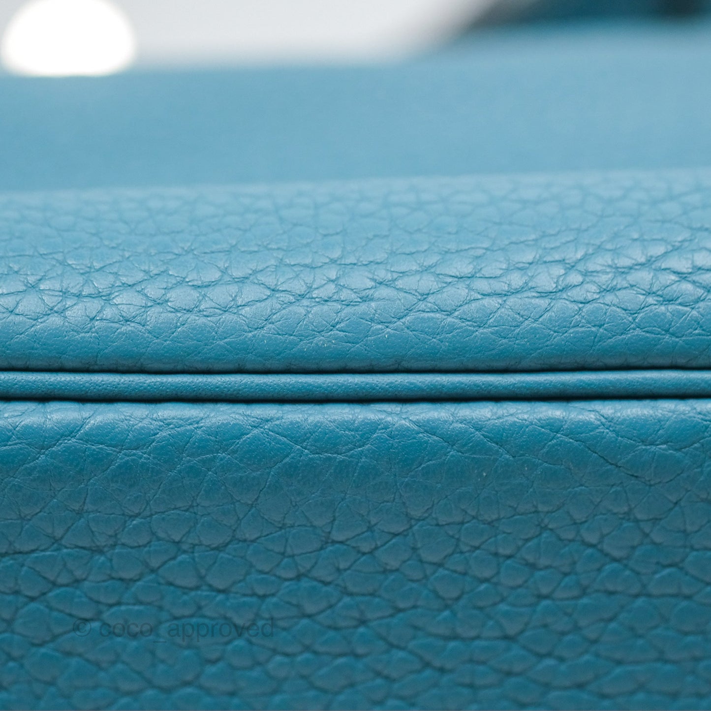 Hermès Lindy 34 Blue Jean Clemence Palladium Hardware