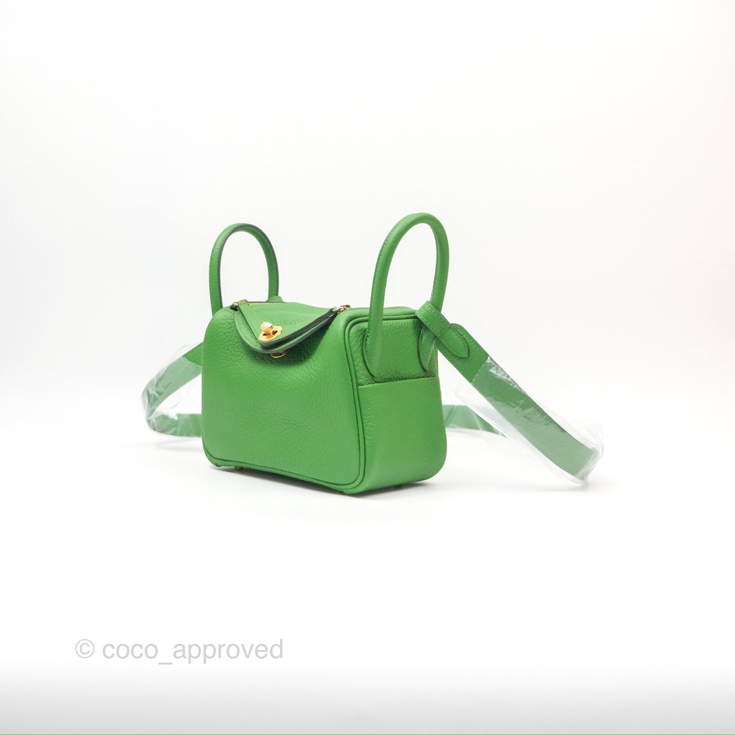 Hermès Mini Lindy 20 Vert Yucca A8 Clemence Gold Hardware