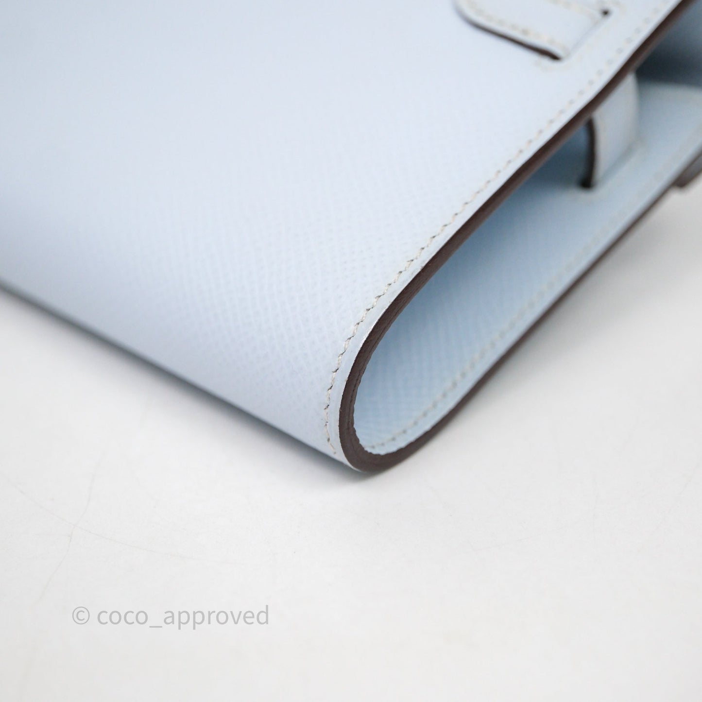 Hermes Kelly To Go Bleu Brume Epsom Gold Hardware
