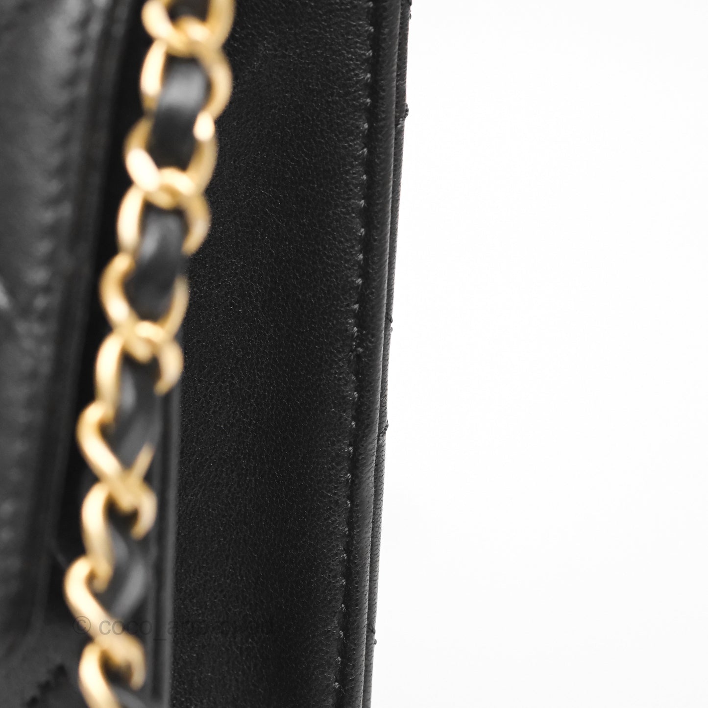 Chanel Small Chic Pearls Flap Quilted Black Goatskin Aged Gold Hardware