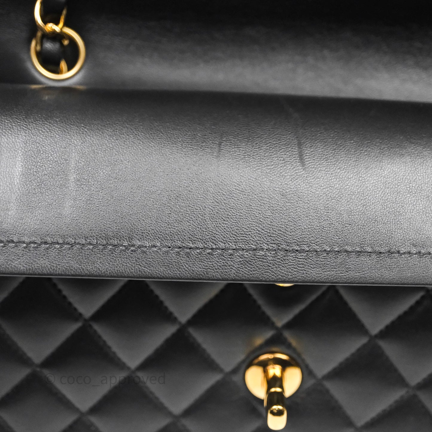 Chanel Small Classic Flap Quilted Black Lambskin Gold Hardware
