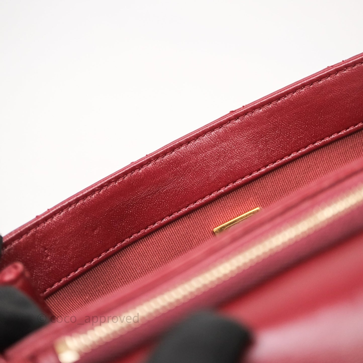Chanel Small All Slide Adjustable Chain Flap Bag Burgundy Lambskin Aged Gold Hardware