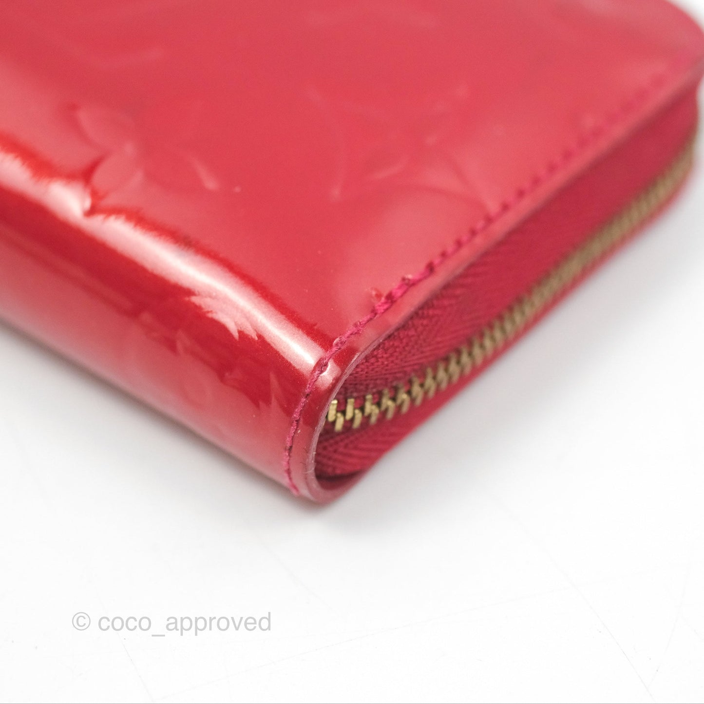 Louis Vuitton Vernis Zippy Coin Purse Rouge Grenadine Patent