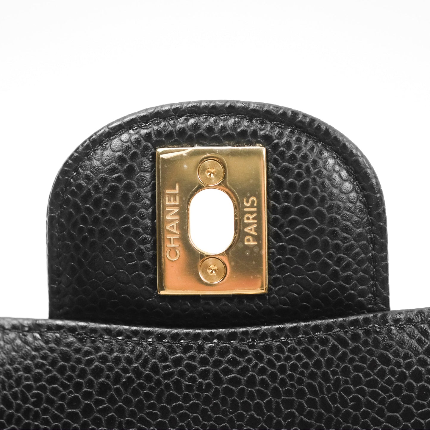 Chanel Small Classic Quilted Flap Black Caviar Gold Hardware