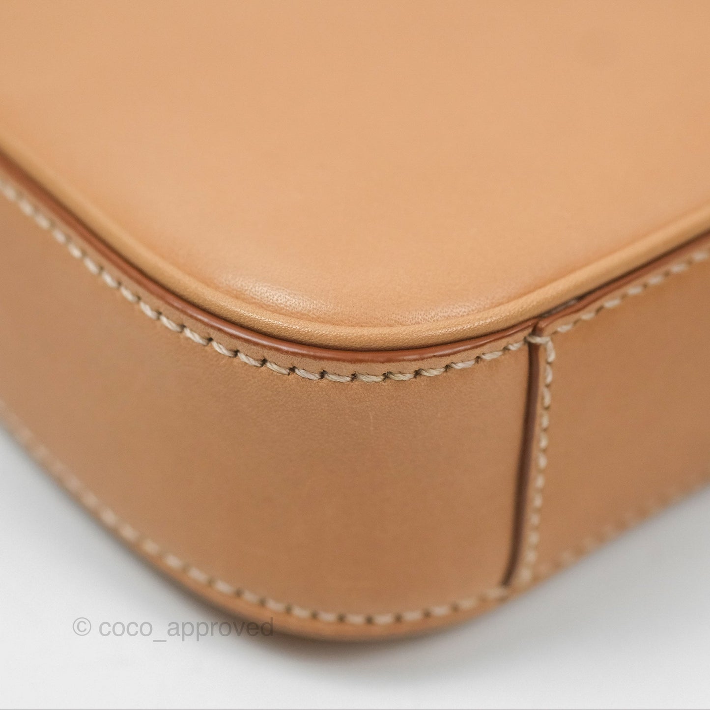 Saint Laurent Mini Le 5 À 7 Tan Calfskin Bronze Brass Hardware
