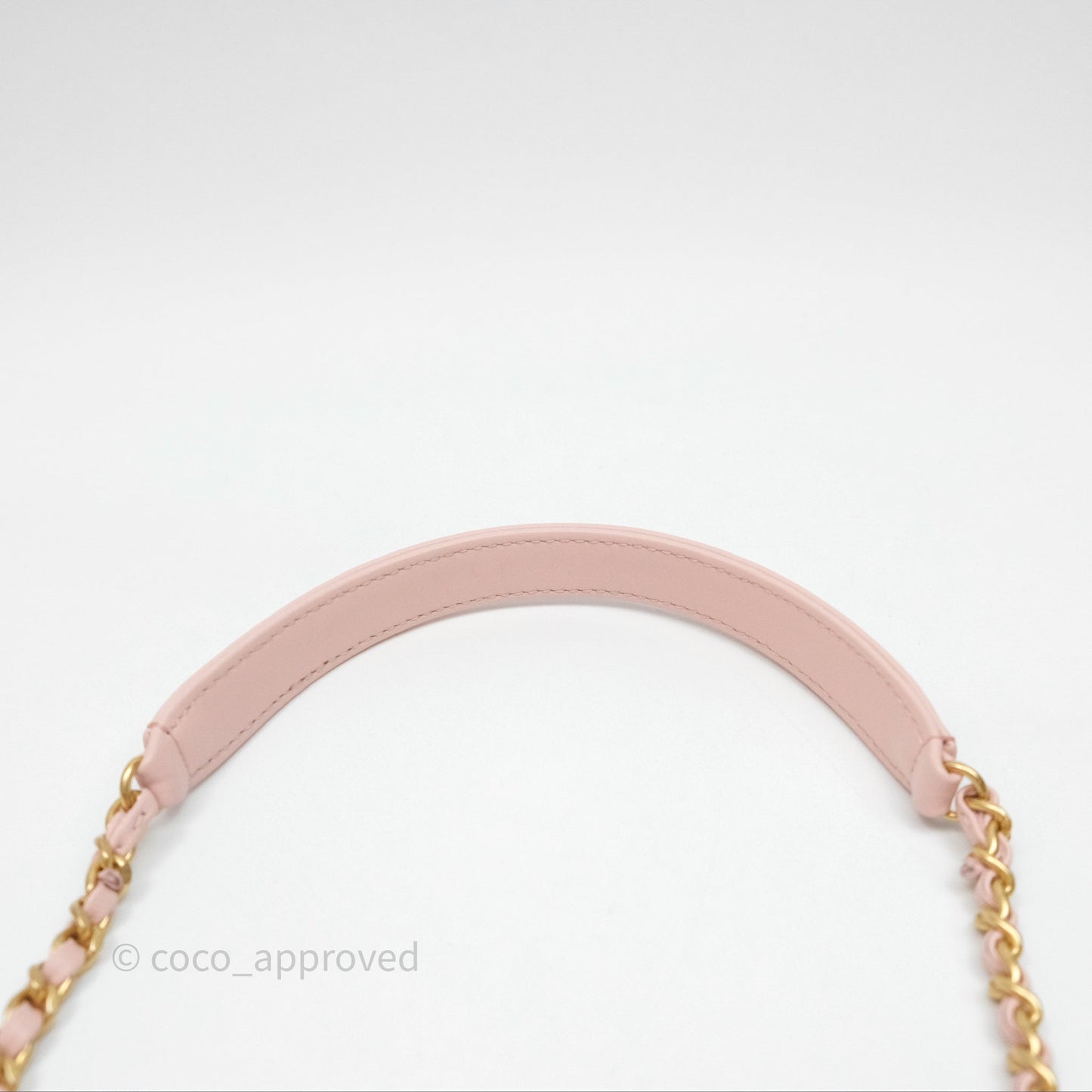 Chanel Top Handle Flap Bag Pink Lambskin Aged Gold Hardware 23S