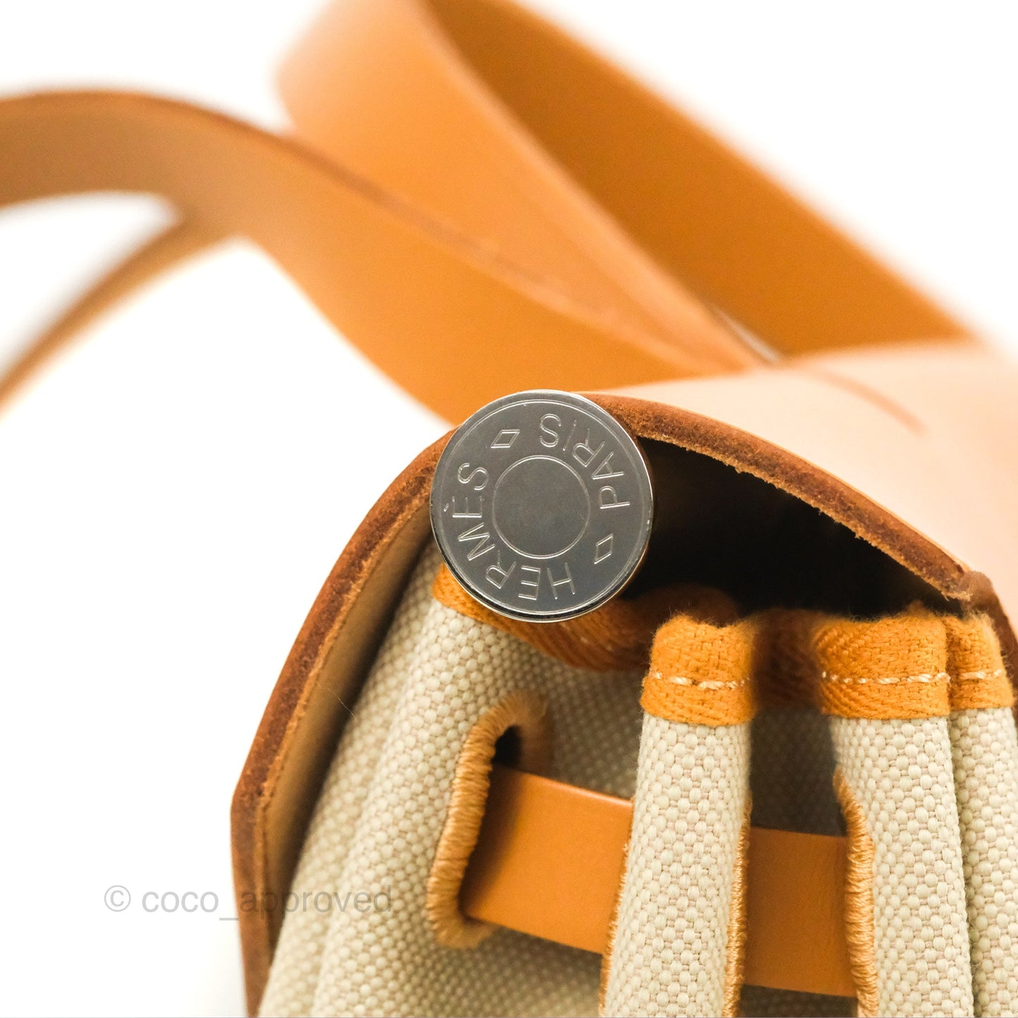 Hermès Herbag Zip 31 Retourne Natural Canvas Palladium Hardware