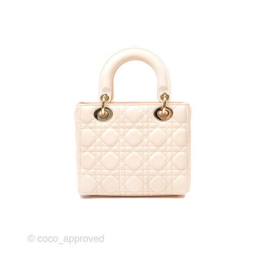 Christian Dior My ABCDior Lady Dior Baby Pink Cannage Lambskin Gold Hardware