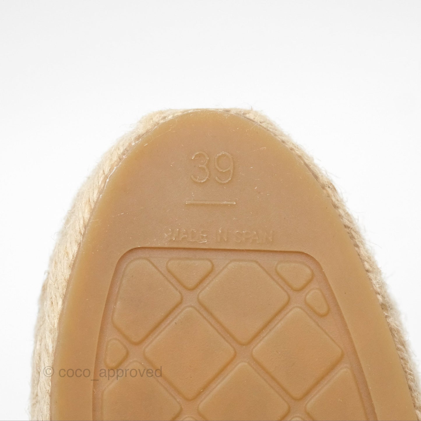 Chanel Espadrille Black White Tweed Size 39