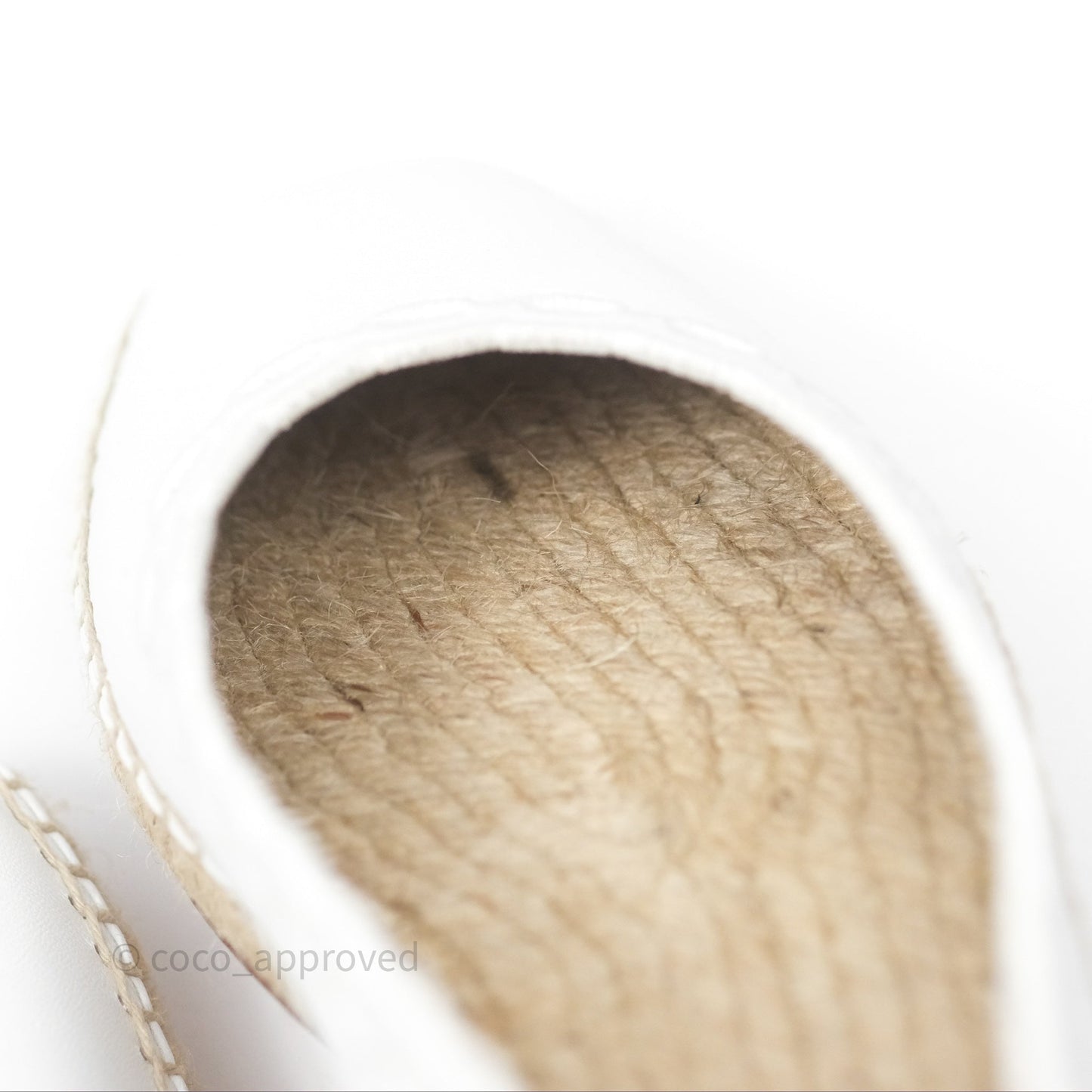 Hermès Guapa Espadrille Blanc Calfskin Size 37