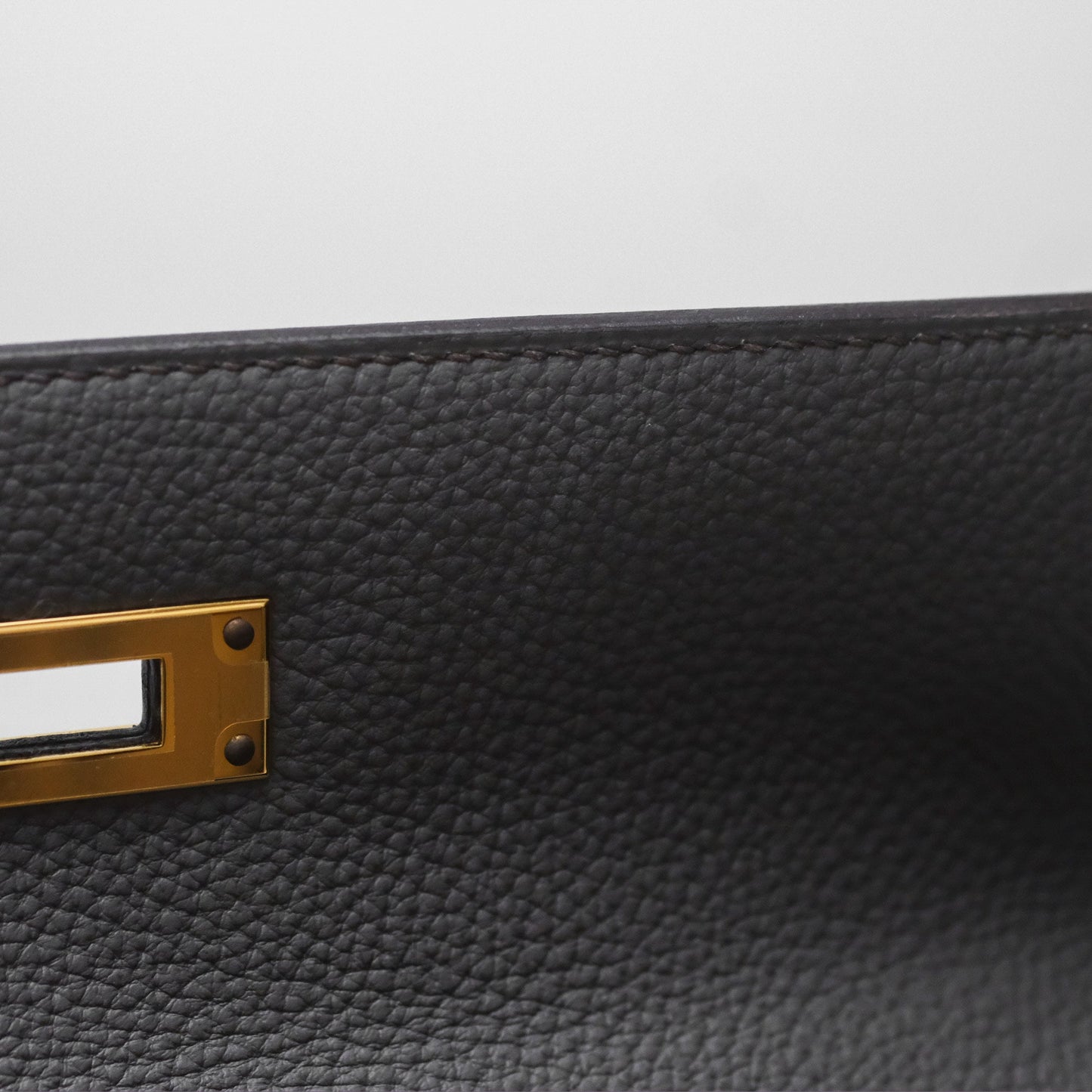 Hermès Kelly II 28 Retourne Etain 8F Togo Gold Hardware