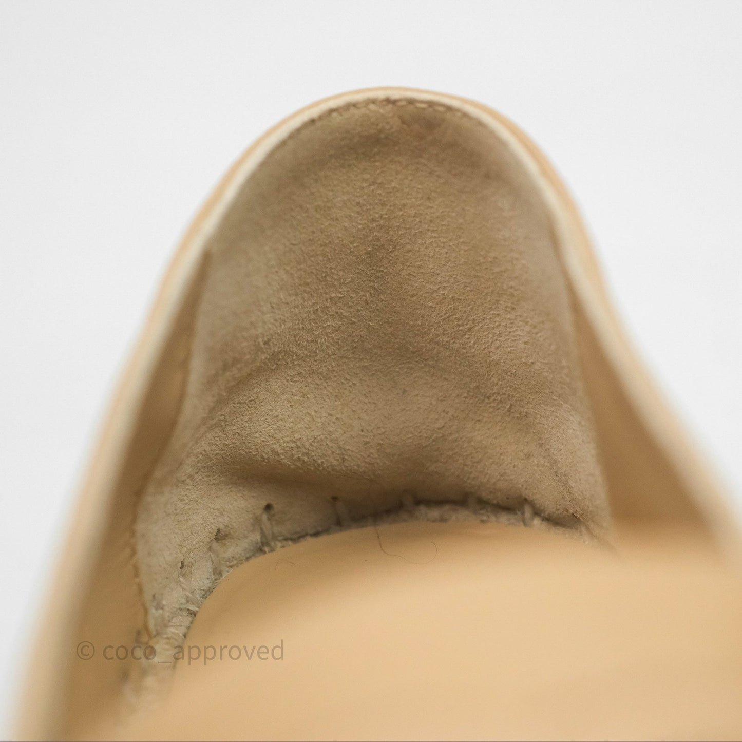 Chanel CC Espadrilles Beige Black Lambskin Size 38