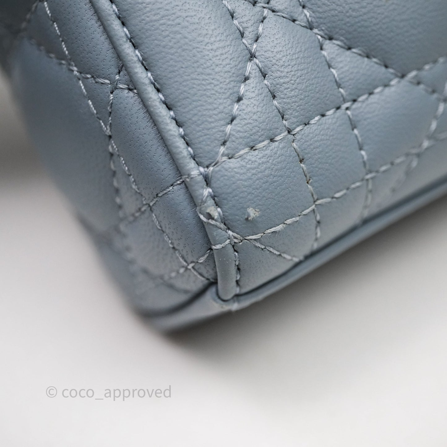 Christian Dior Micro Lady D-Joy Bag Blue Cannage Lambskin Light Gold Hardware