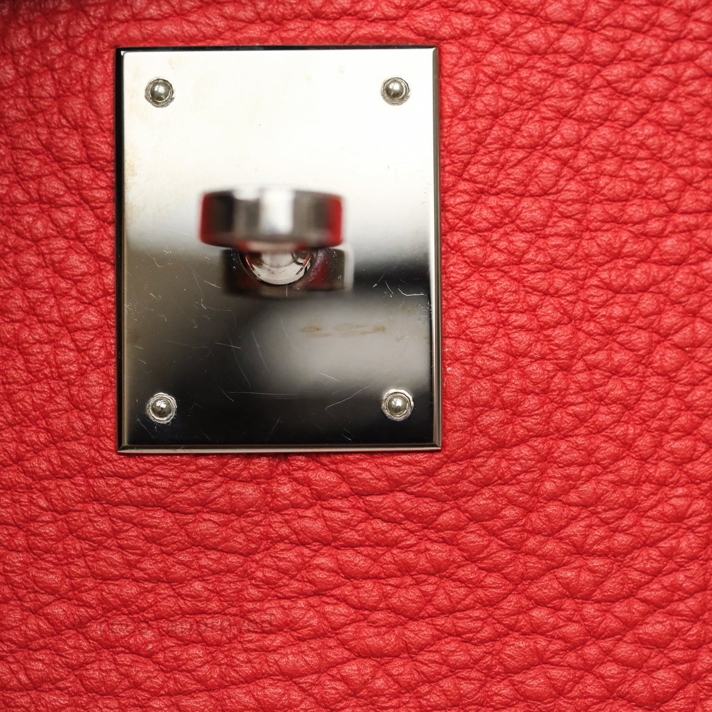 Hermès Kelly 35 Retourne Red Togo Palladium Hardware