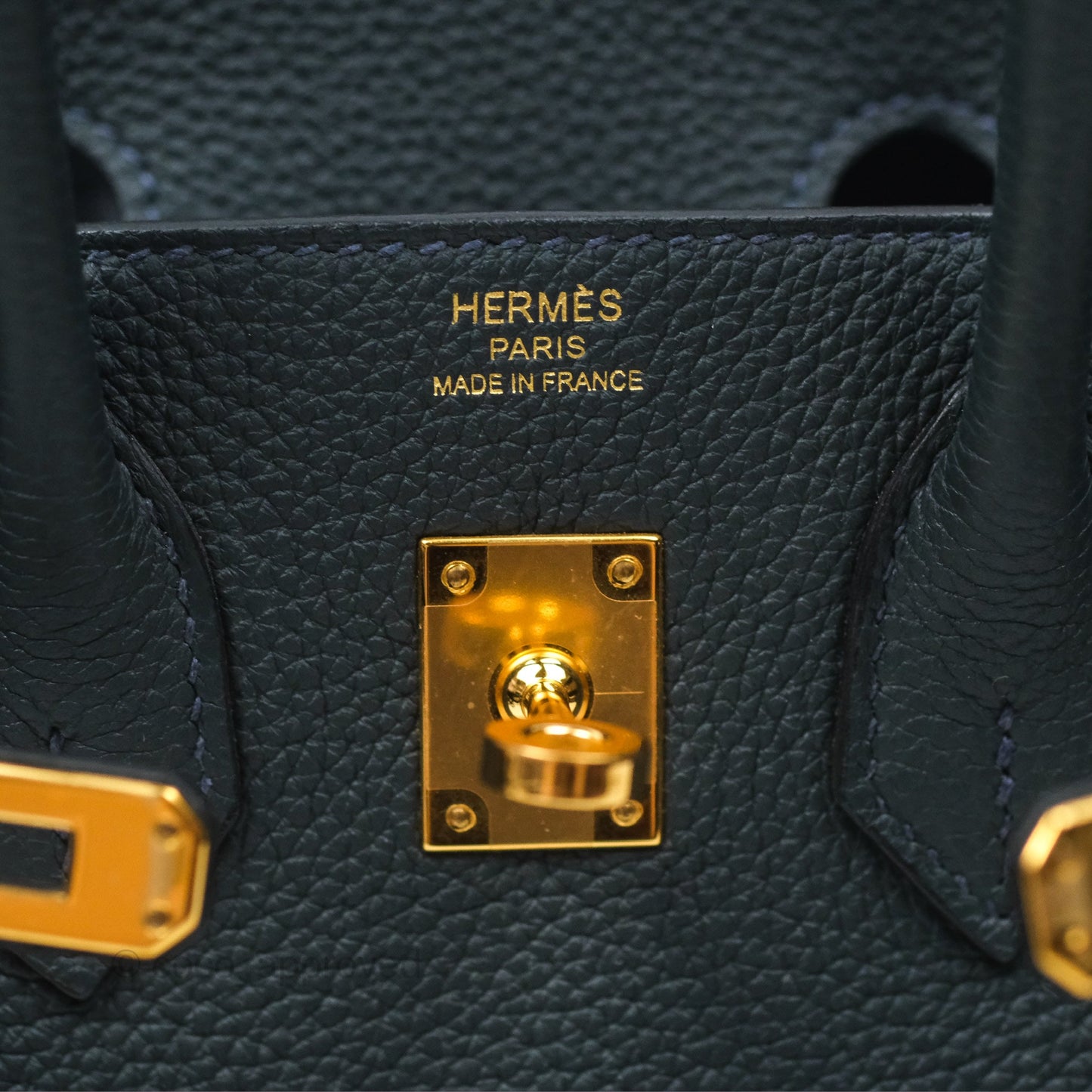 Hermès Birkin 25 Retourne Vert Rousseau V0 Togo Gold Hardware