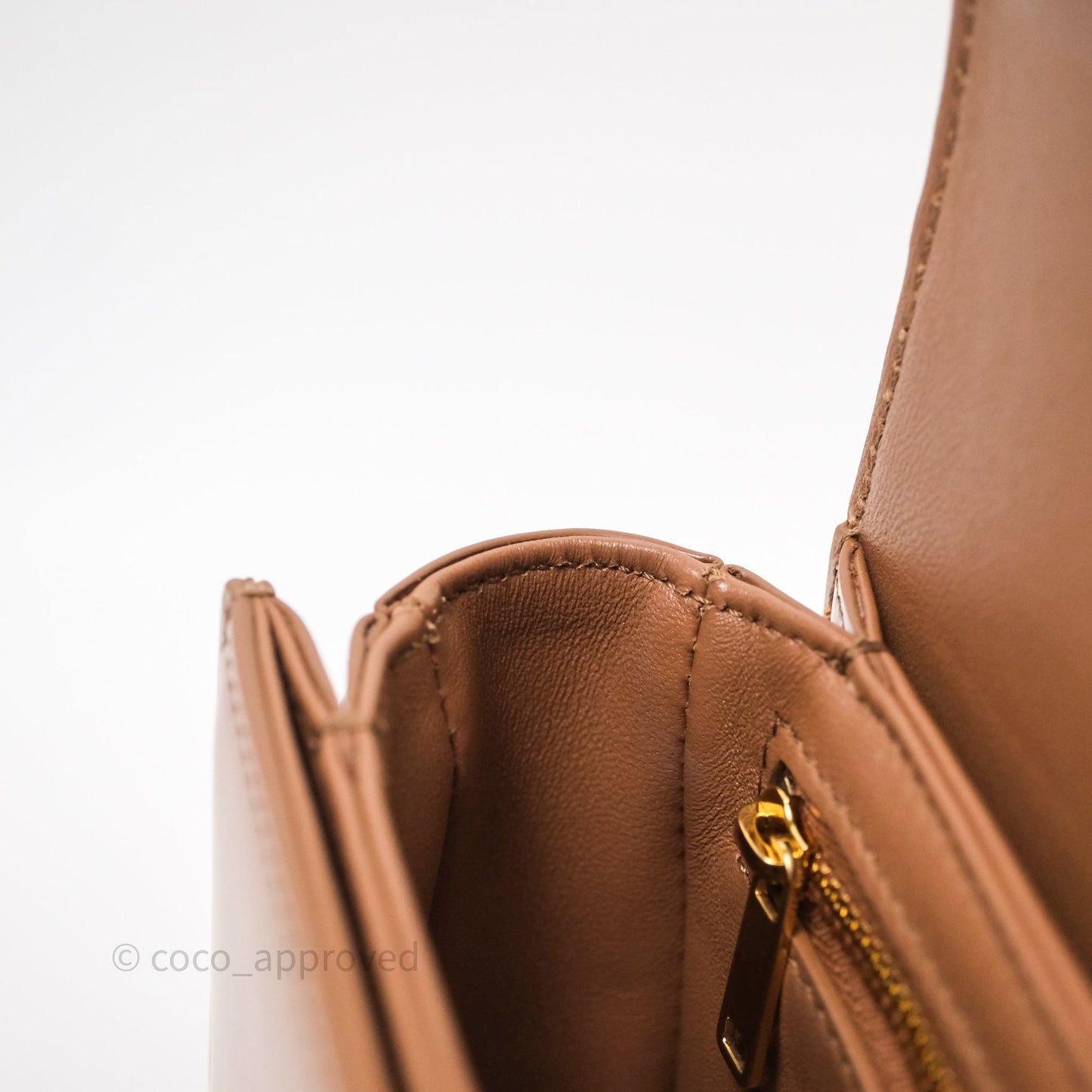 Celine Teen Triomphe Bag Shiny Calfskin Brown