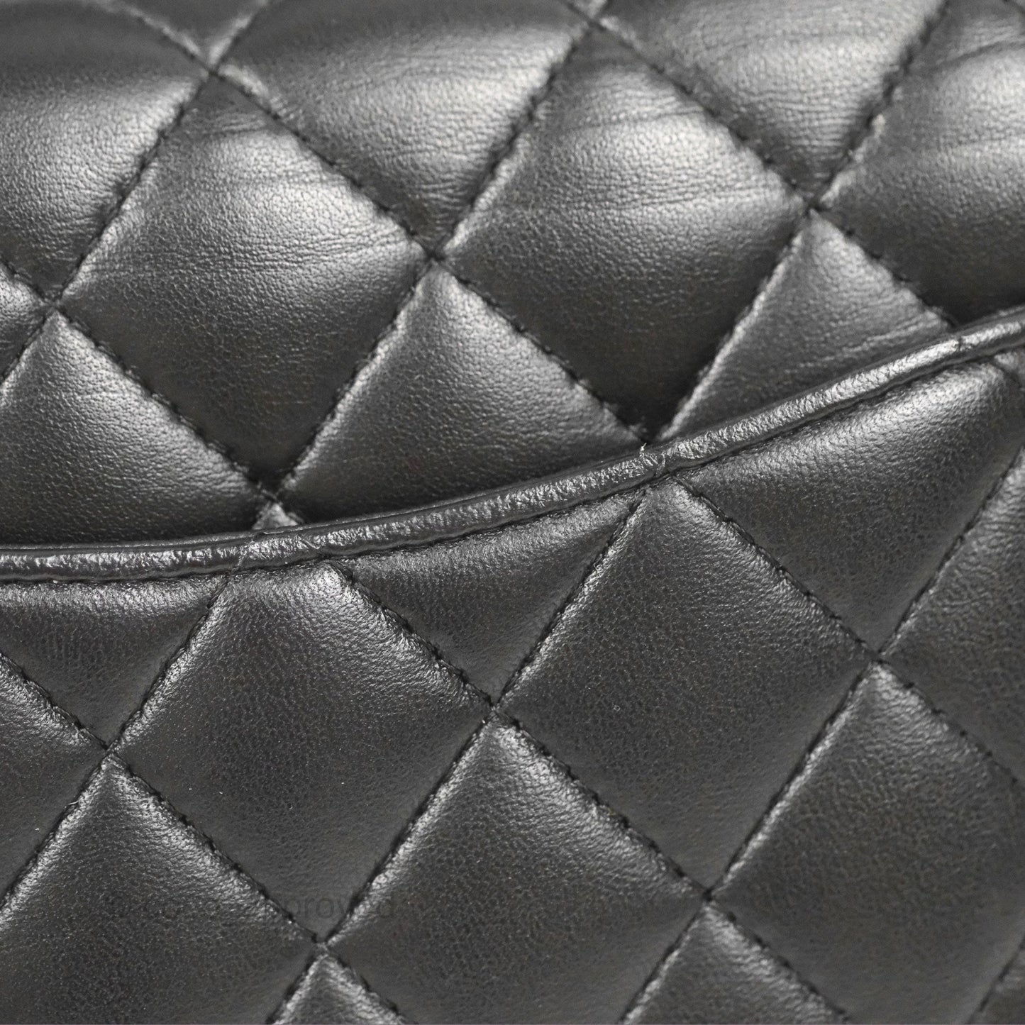 Chanel Top Handle Mini Rectangular Flap Bag Black Lambskin Gold Hardware