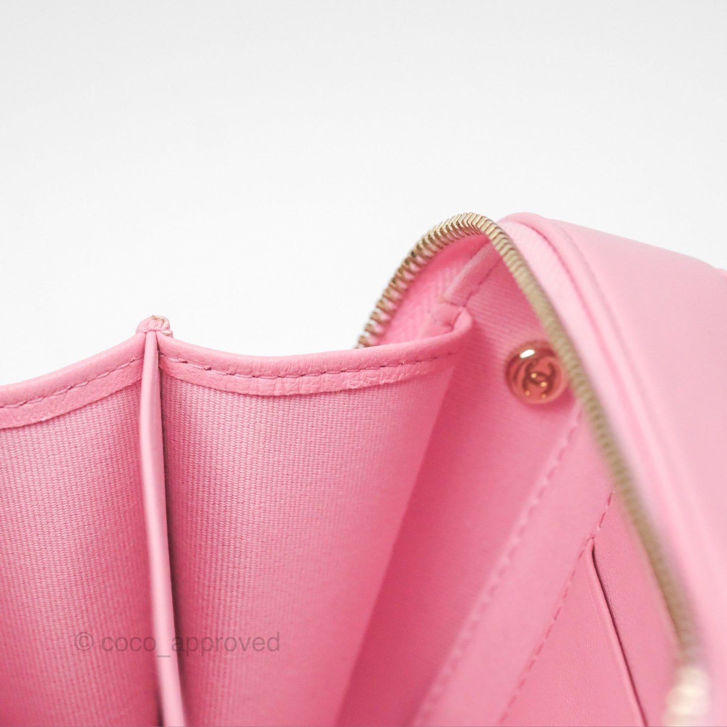 Chanel Camera Case Quilted Pink Lambskin Gold Hardware