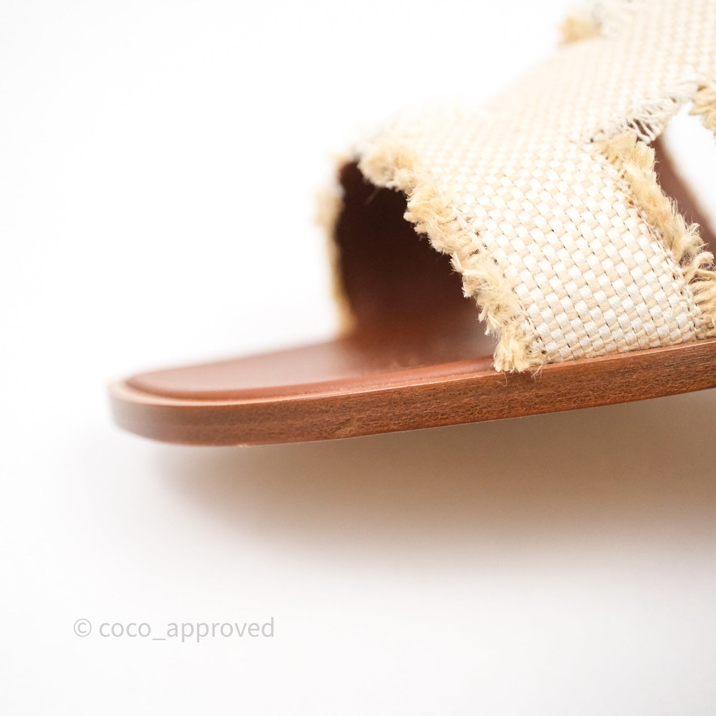 Hermes Oran Sandal Beige Size 36.5