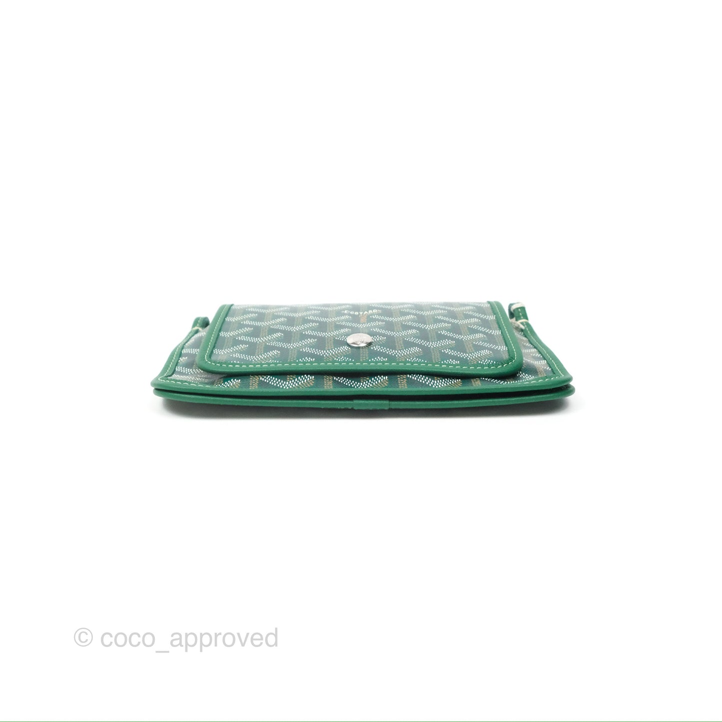 Goyard Plumet Pocket Wallet Green Goyardine Canvas