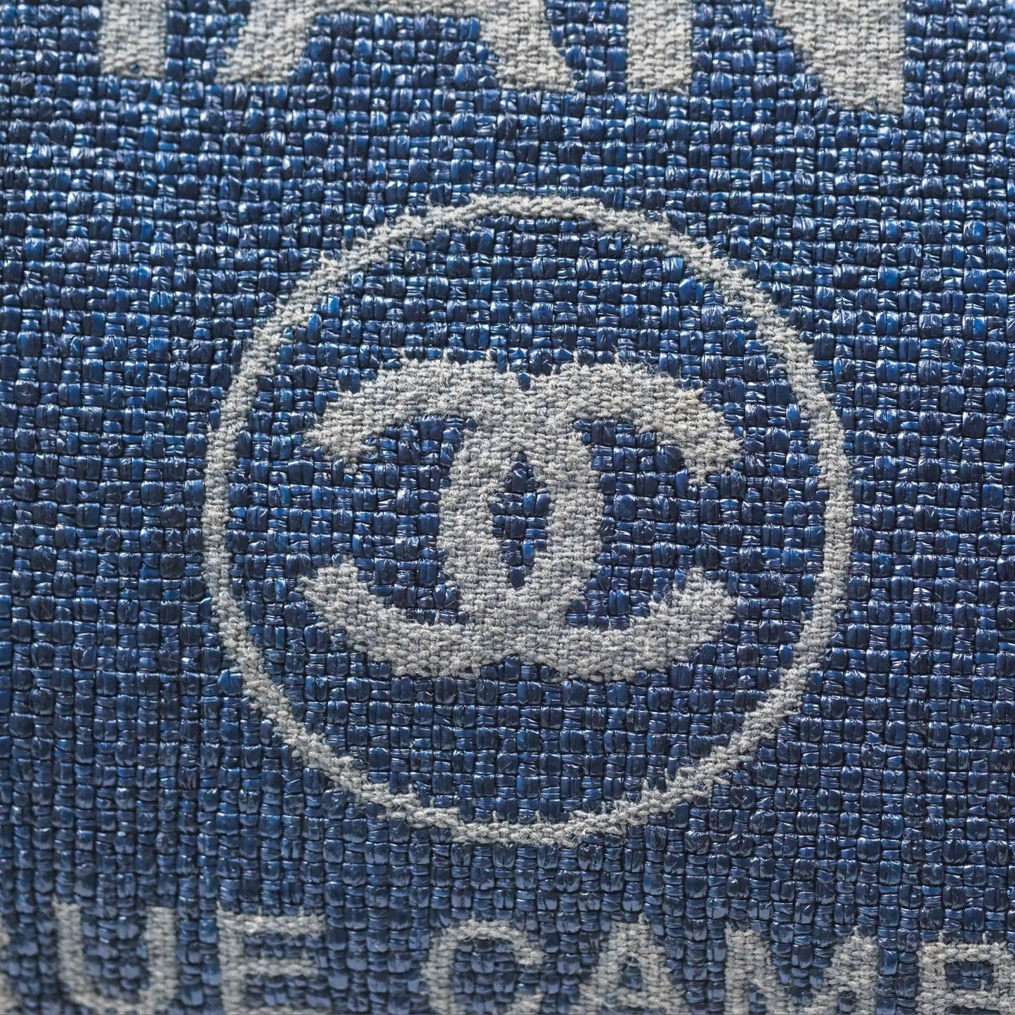 Chanel Medium Deauville Navy Canvas Gold Hardware