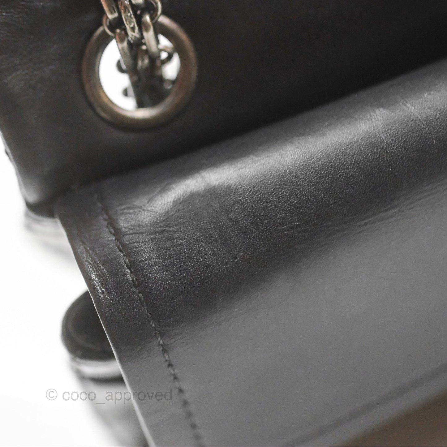 Chanel Mini Reissue 224 Black Aged Calfskin Ruthenium Hardware