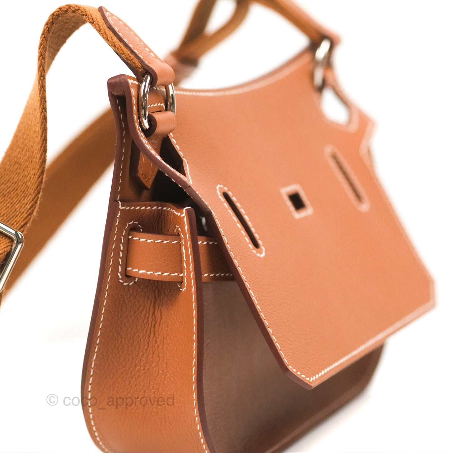 Hermès Mini Jypsiere Gold Evercolor Palladium Hardware