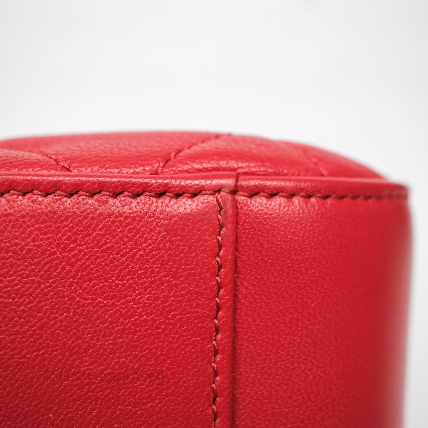 Chanel Infinity Camera Case Red Goatskin Aged Gold Hardware