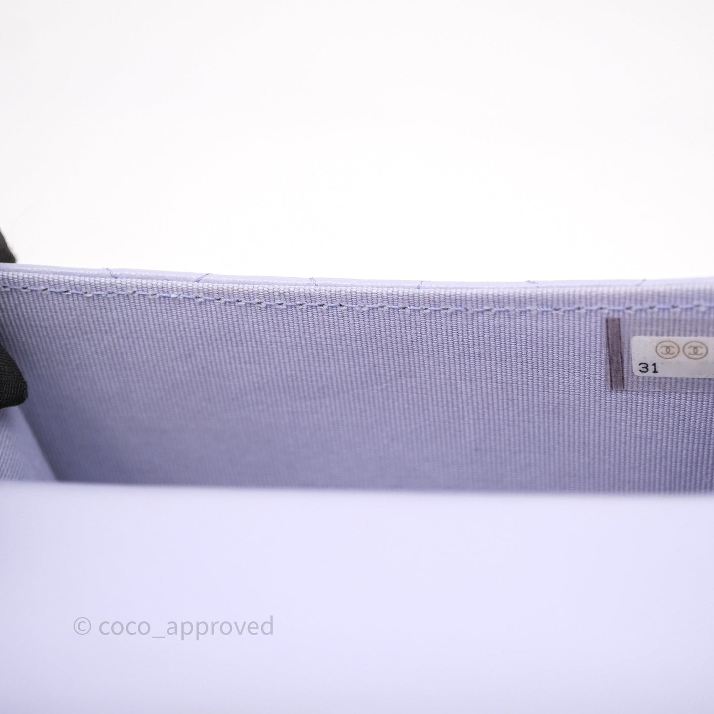 Chanel Mini Handle Flap Coin Purse With Chain Lilac Lambskin Gold Hardware