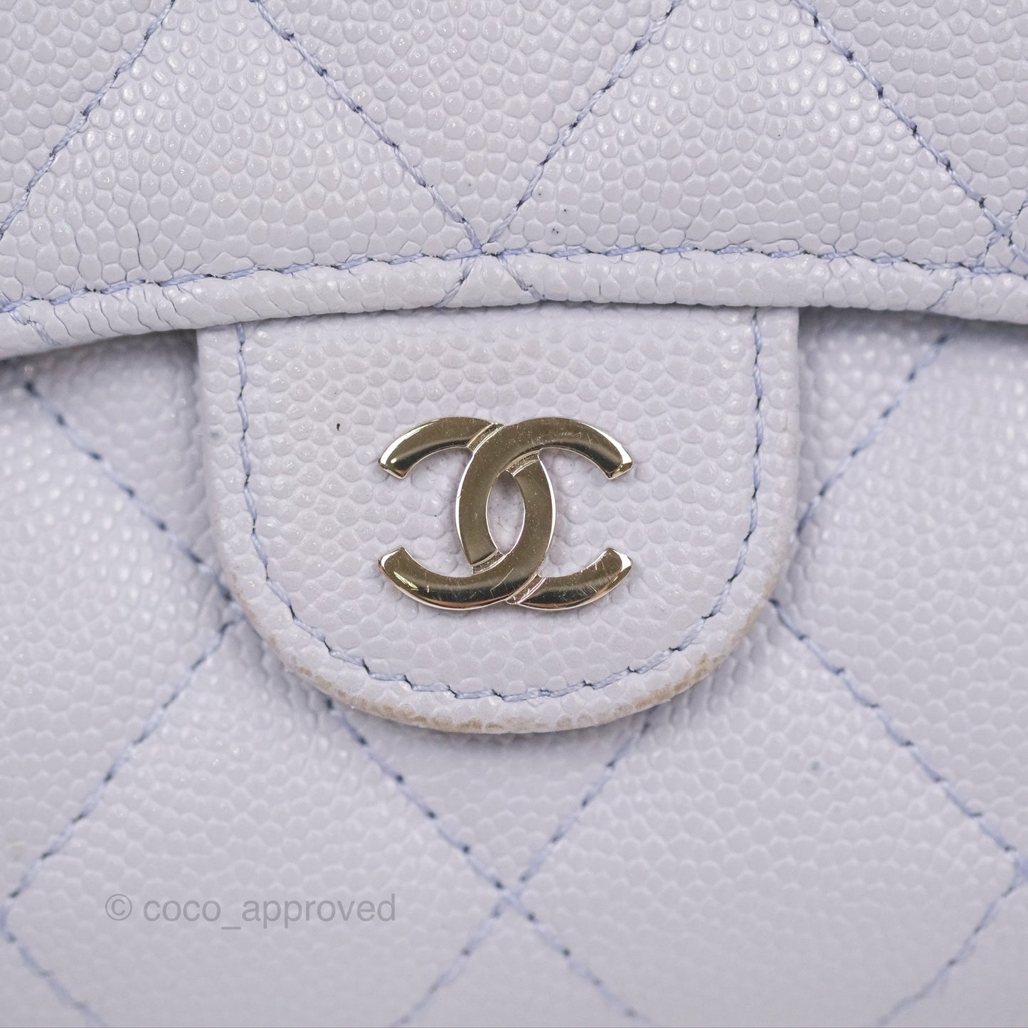 Chanel Classic Short Flap Wallet Lilac Caviar Silver Hardware