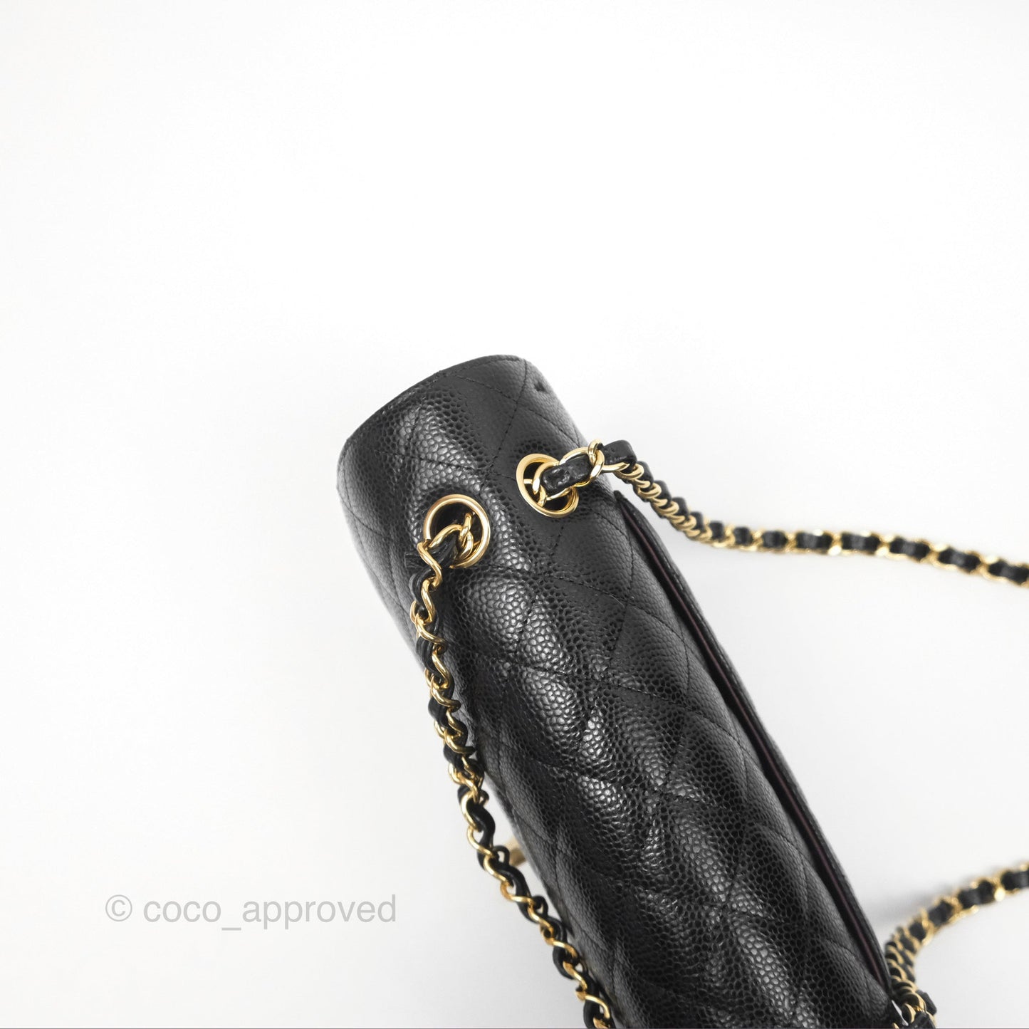 Chanel Classic M/L Medium Flap Quilted Black Caviar Gold Hardware