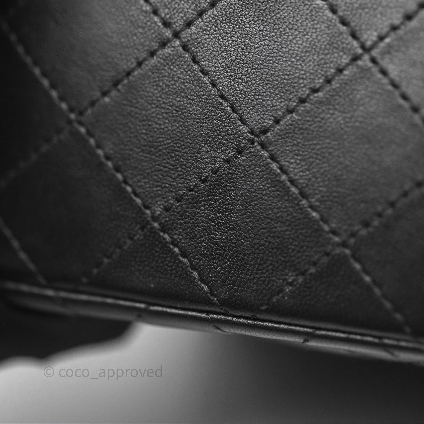 Chanel Quilted Mini Rectangular Flap Black Lambskin Silver Hardware