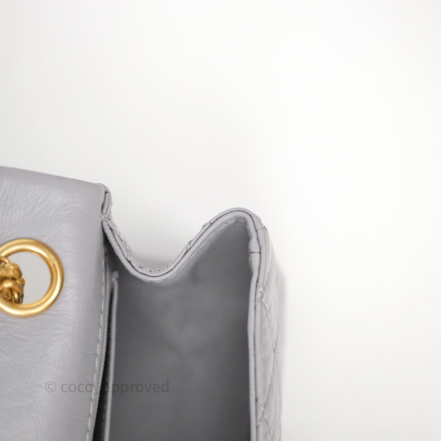 Chanel Mini Reissue 224 Grey Aged Calfskin Aged Gold Hardware