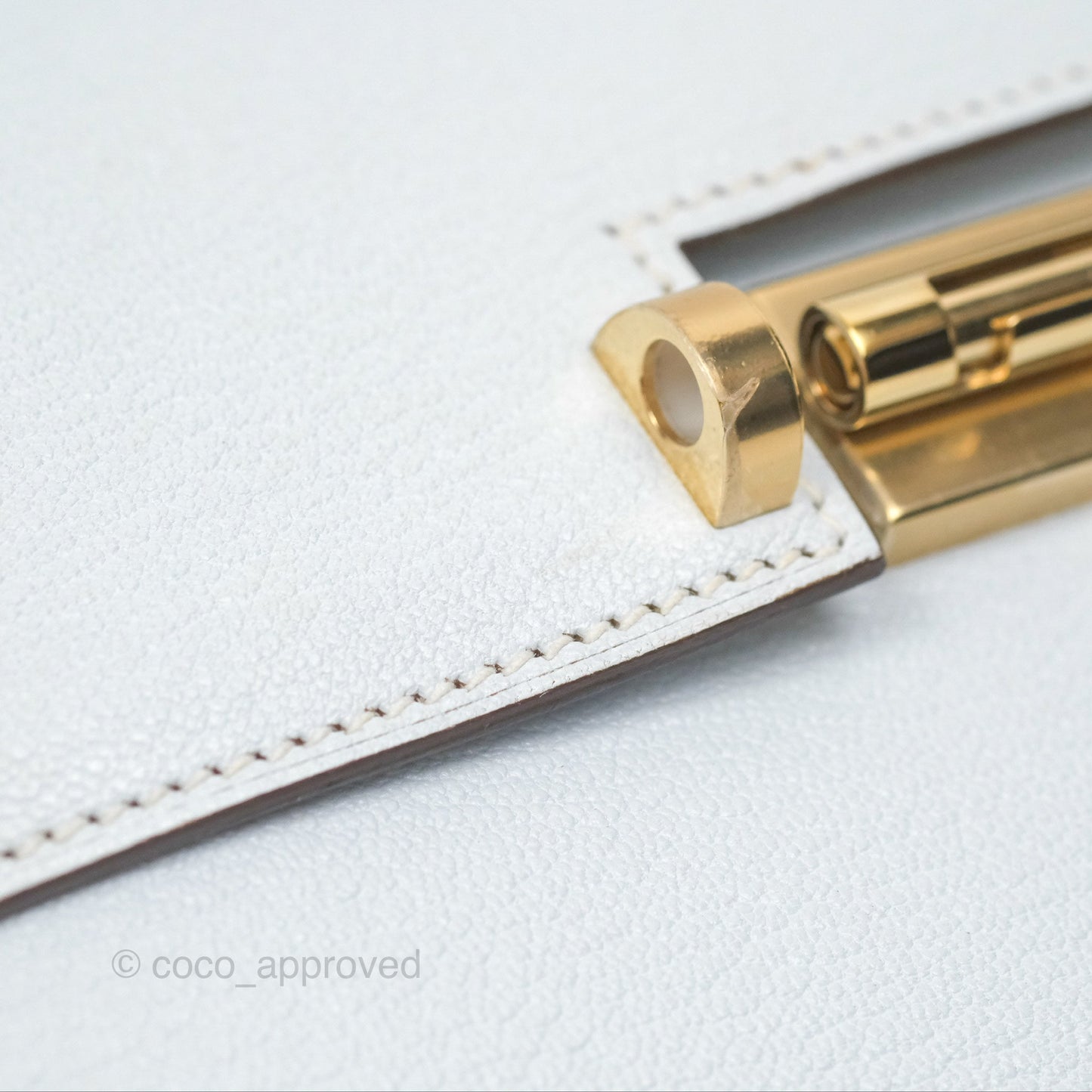 Hermes Mini Verrou Bleu Brume Chèvre Mysore Gold Hardware