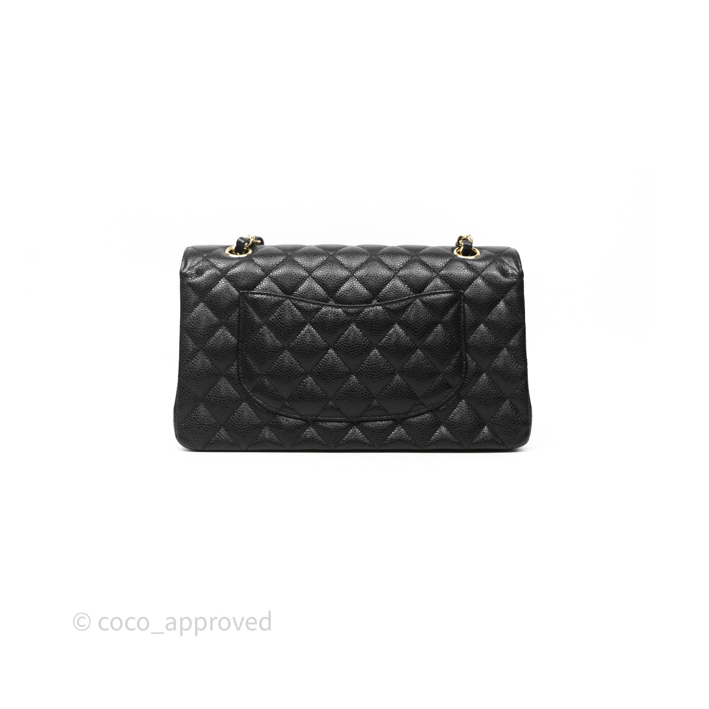 Chanel Classic Medium Flap Quilted Black Caviar Gold Hardware