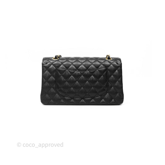 Chanel Classic Medium Flap Quilted Black Caviar Gold Hardware