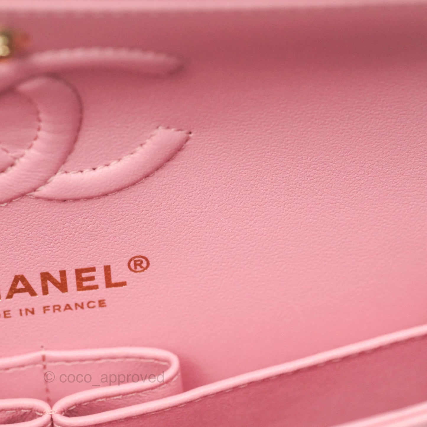 Chanel Small Classic Flap Quilted Sakura Pink Caviar Gold Hardware 22C