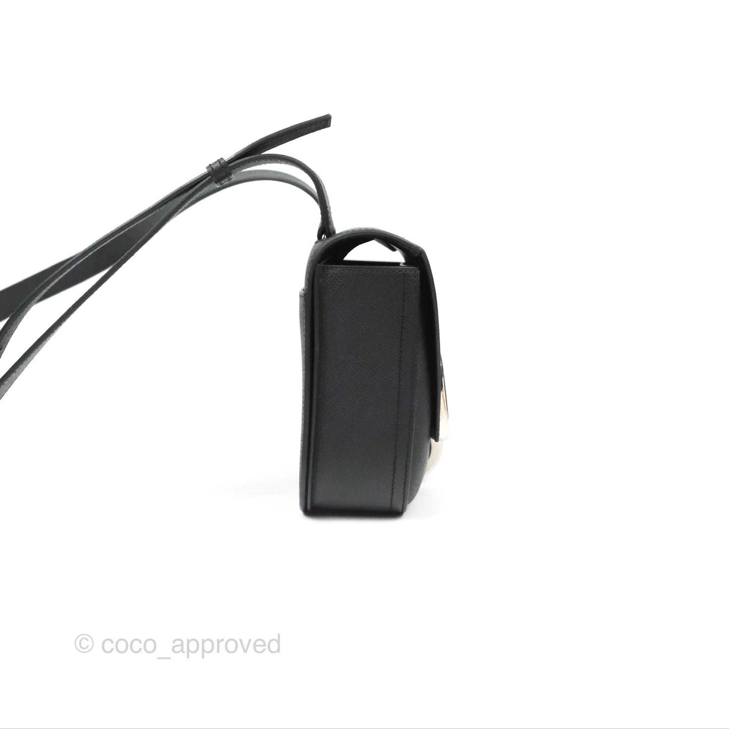 Hermès Della Cavalleria Mini Bag Black Epsom Palladium Hardware