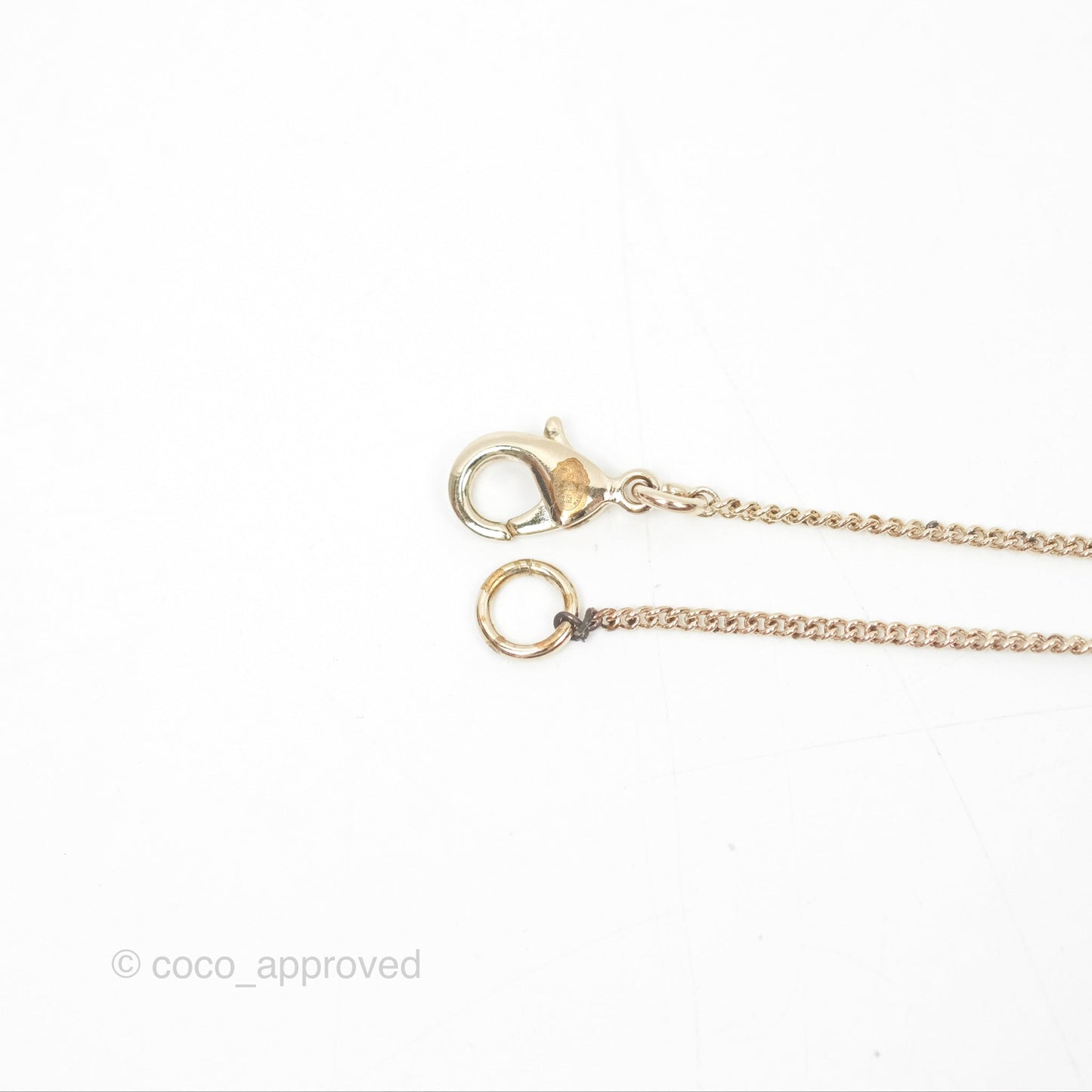 Chanel CC Sphere Locket Necklace Gold Tone 21S