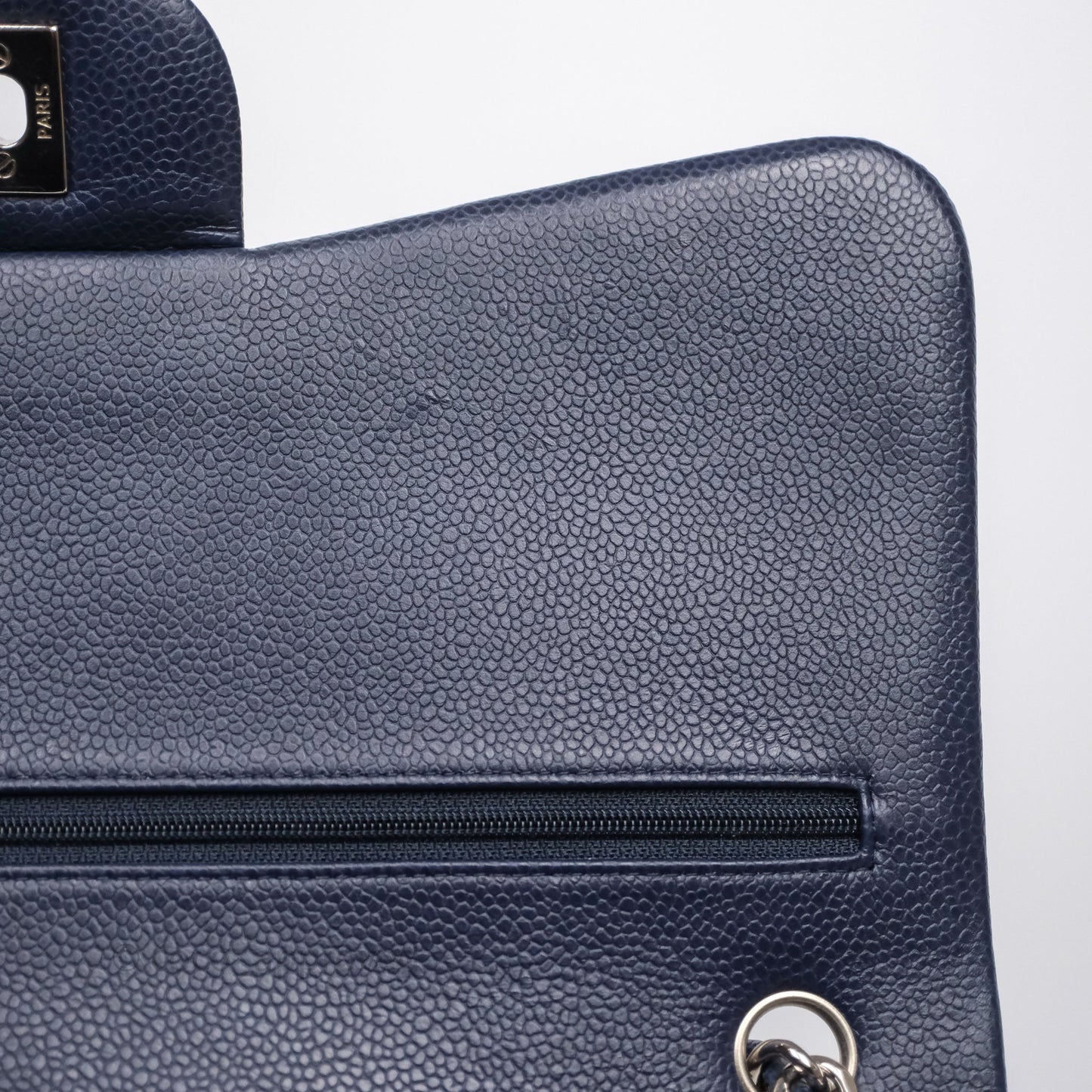 Chanel Jumbo Double Flap Navy Caviar Silver Hardware⁣⁣