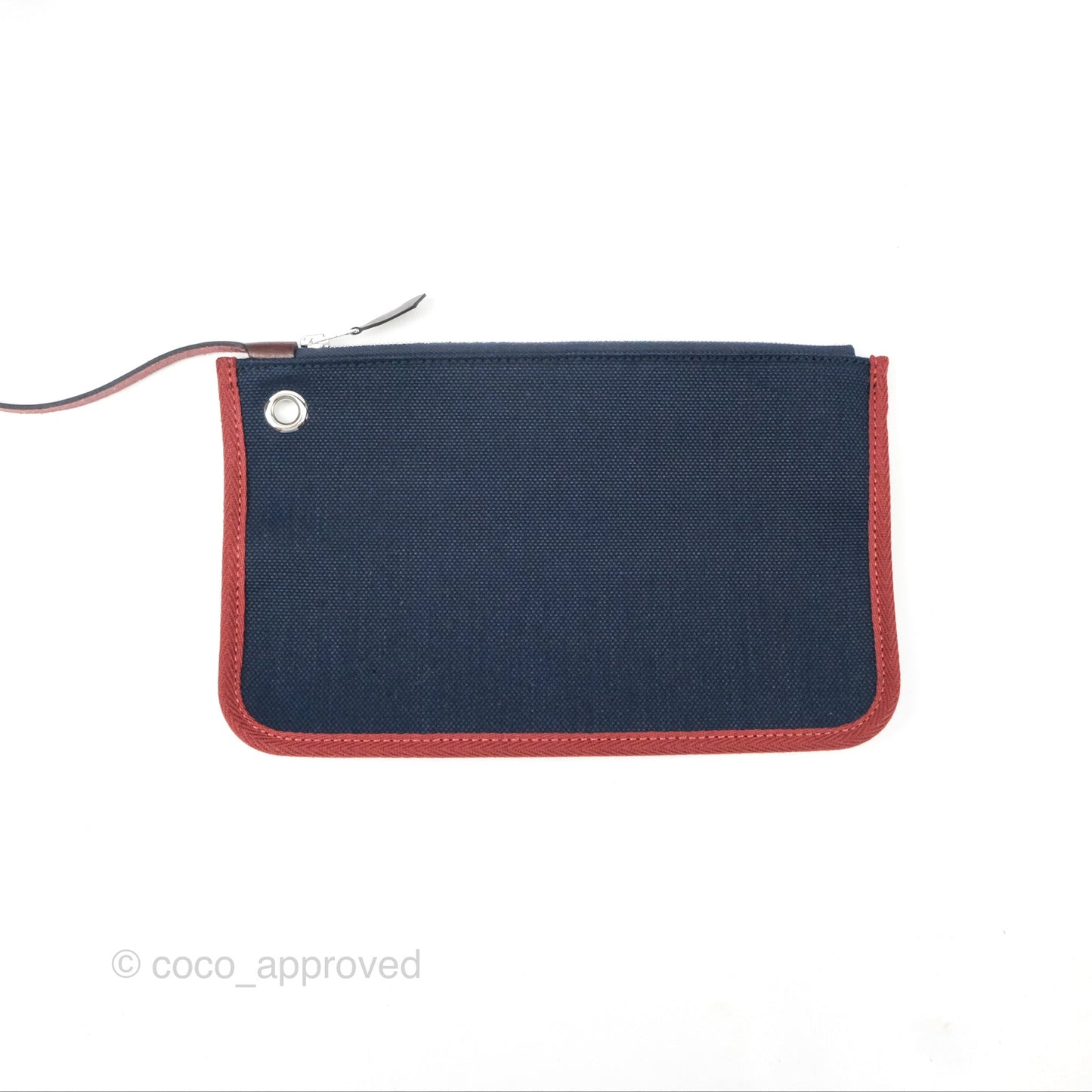 Hermès Herbag Zip 31 Bleu Marine/ Rouge Sellier Canvas Palladium Hardware