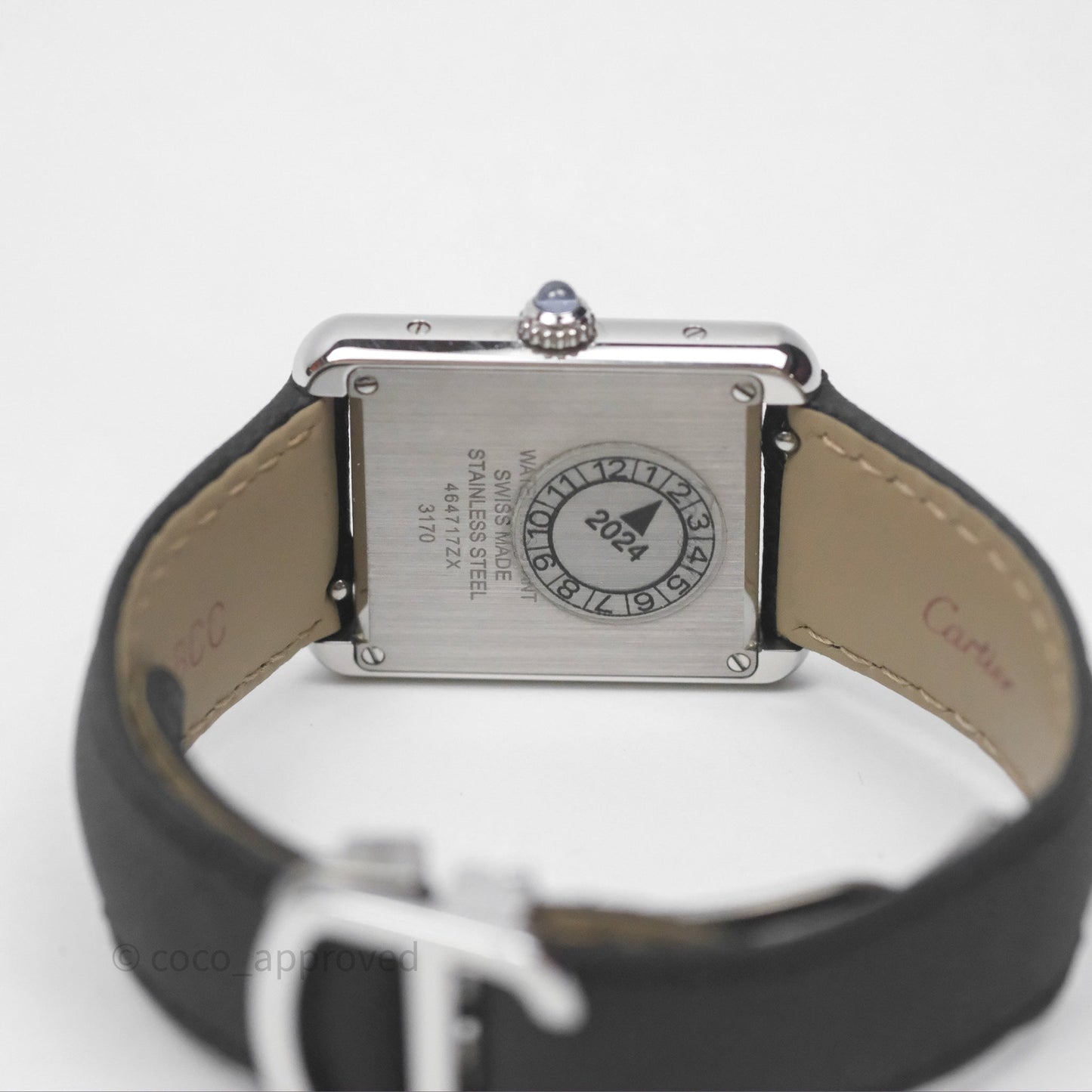 Cartier Tank Solo Watch Small Model Steel Black