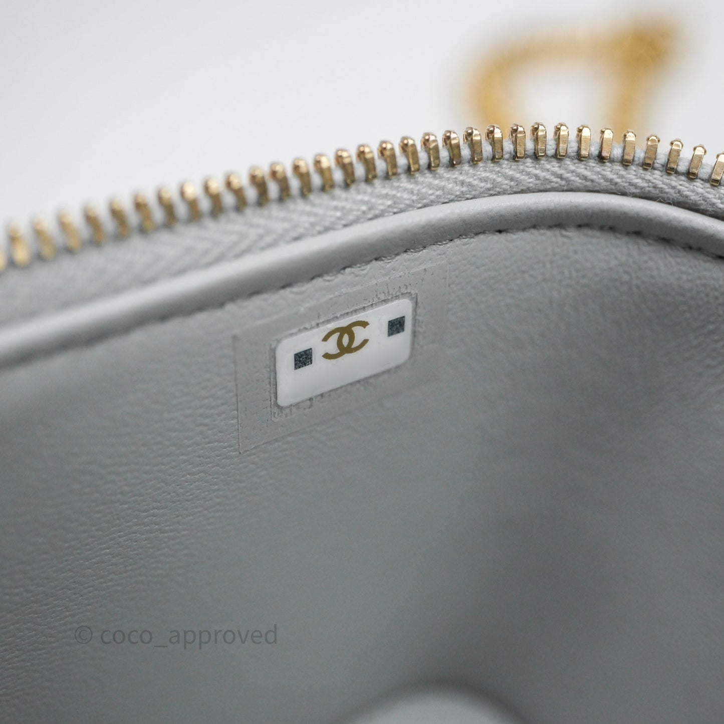 Chanel Coco Chain Vanity Blue Lambskin Gold Hardware