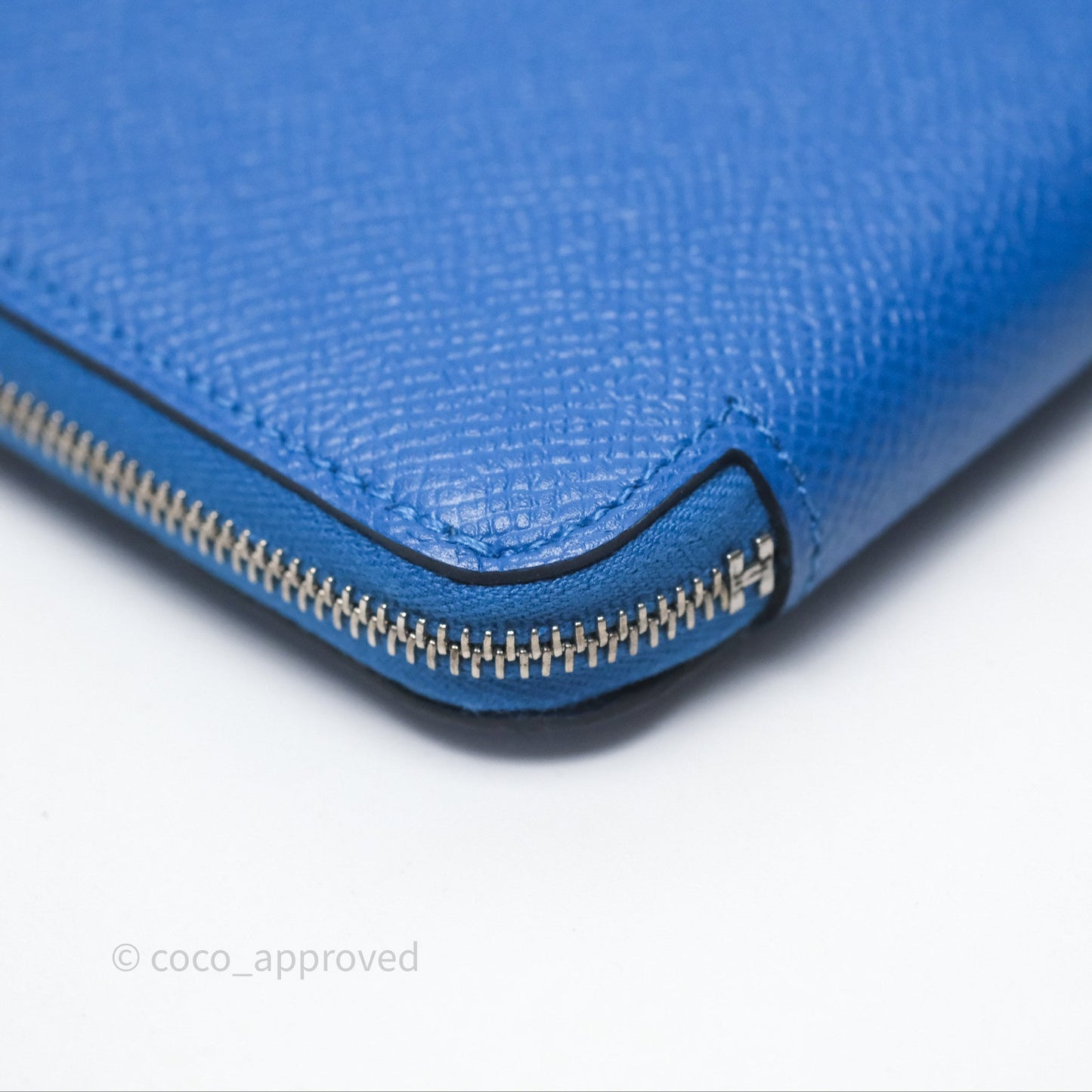 Hermès Silk In Classique Long Wallet Bleu Epsom