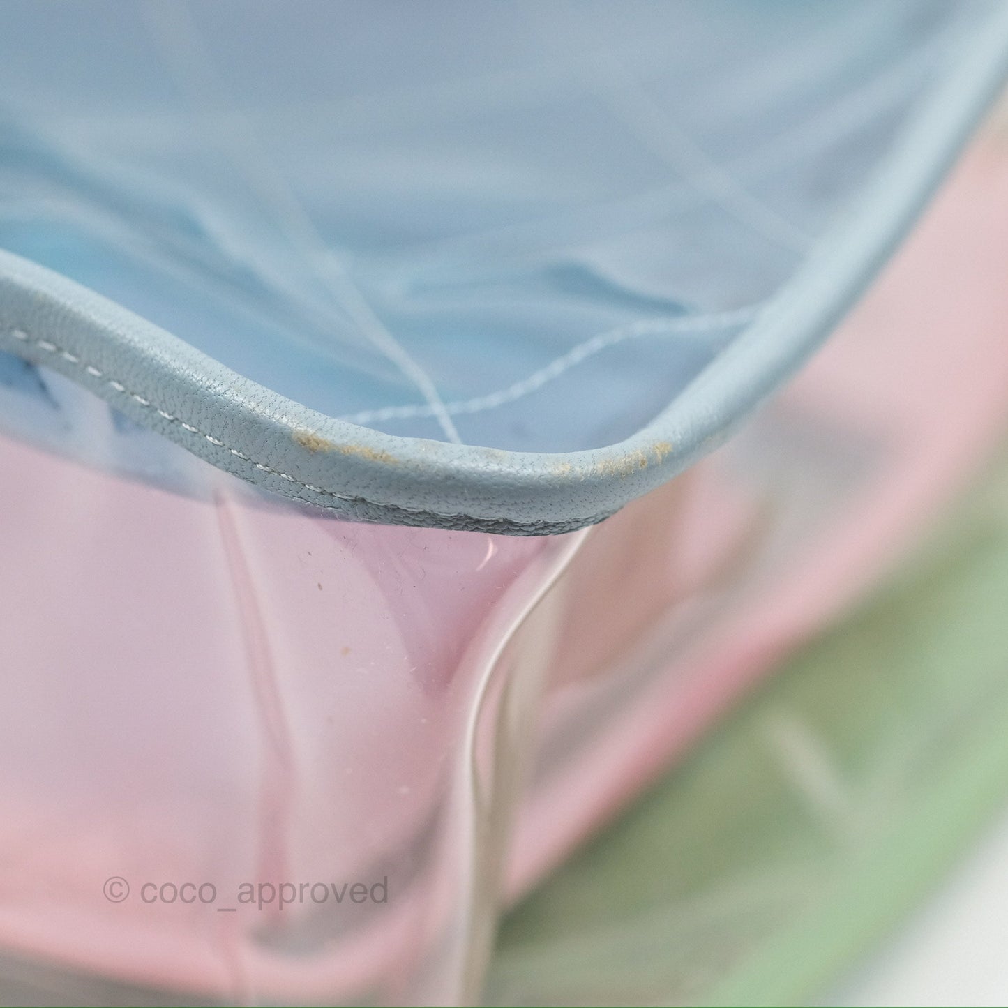 Chanel Coco Splash Blue/Green/Pink PVC Shopping Tote Bag